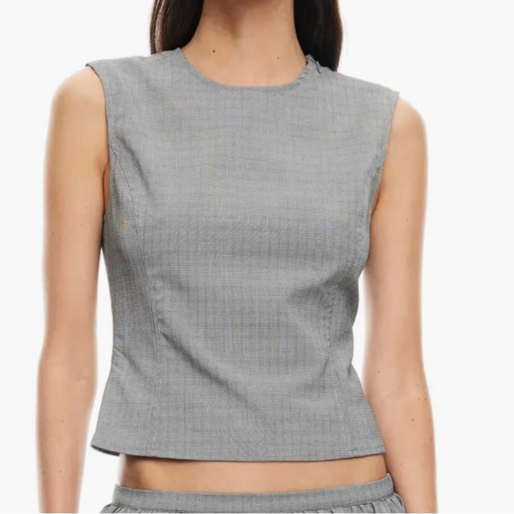Lioness Gingham Top with Tie in Back NWOT